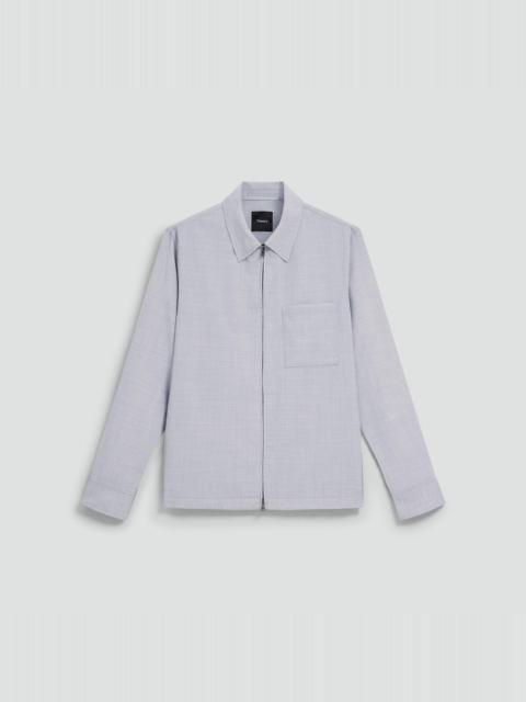 Theory Zip Overshirt in Motion Wool