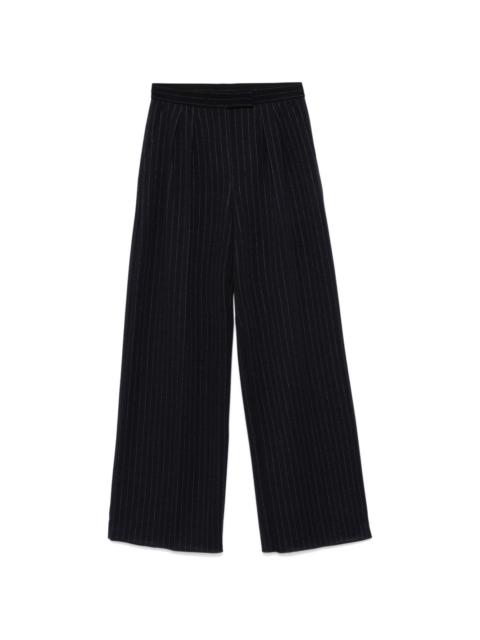 pinstriped trousers