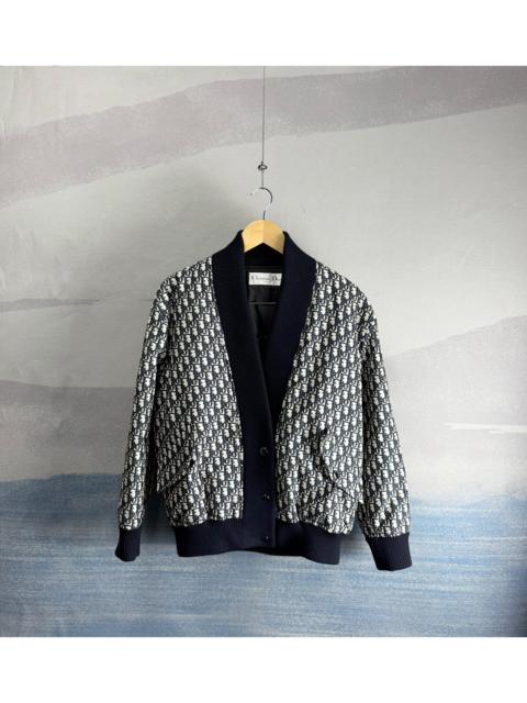 Dior Dior Black and White Allover Print Single-Breasted Padded Cotton Jacket