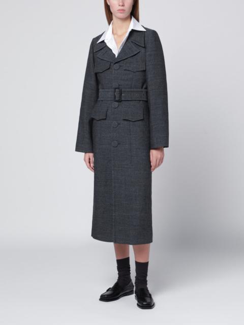 NAMACHEKO Grey wool coat with belt