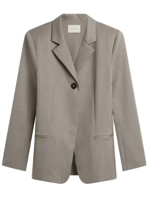 ST. AGNI 90s Wool Blazer in Doe