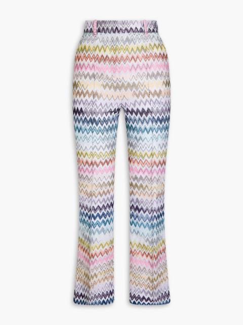 Missoni Metallic crochet-knit flared pants