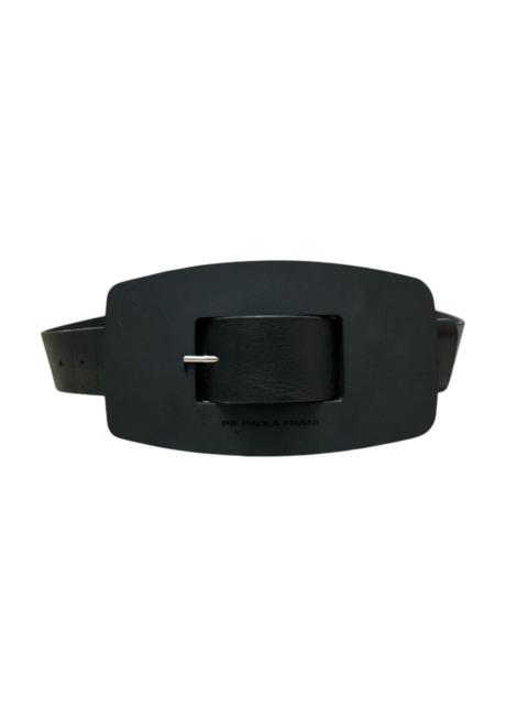 Other Designers Vintage - PAOLA FRANI BIG BUCKLE ITALY LEATHER BELT