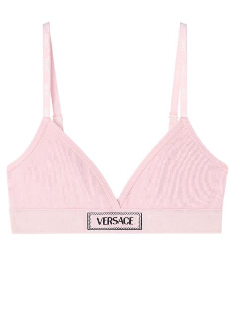 VERSACE BRA WITH LOGO EMBROIDERY