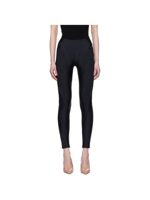 MUGLER Black Eco Sport Lycra Leggings