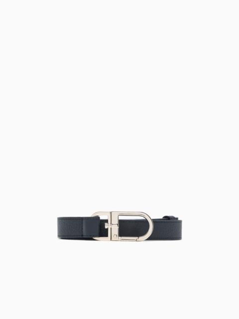 GIORGIO ARMANI PEBBLED LEATHER BELT