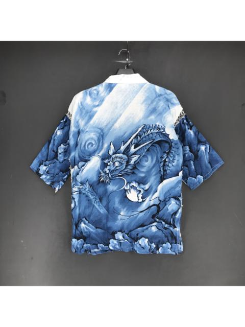 Other Designers Japanese Brand - Rare Design Sea Dragon Fullprint Kimono Cardigan #S261-13