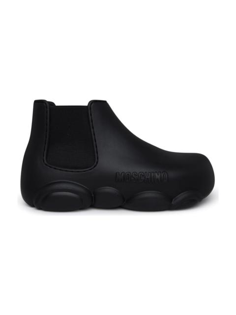 Black Rubber Ankle Boots