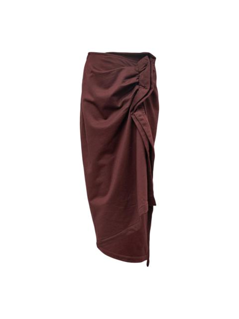 Dries Van Noten Fitted Drapped Skirt