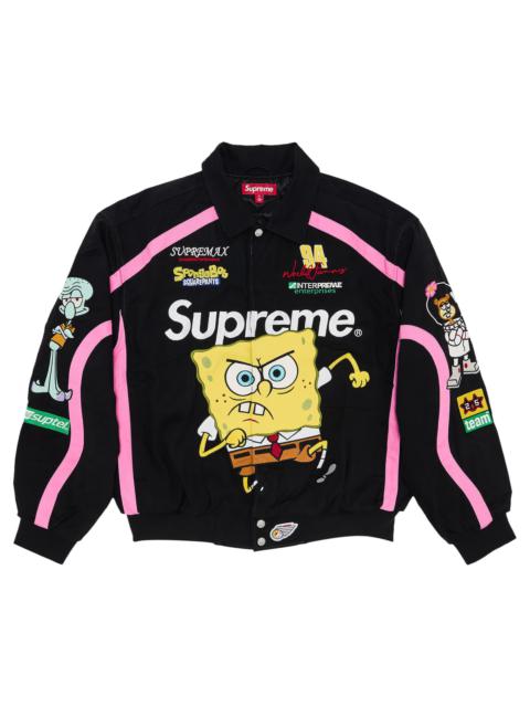 Supreme Supreme x Spongebob Squarepants x Jeff Hamilton Racing Jacket 'Black'