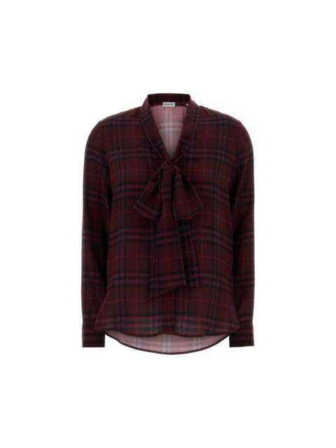 Burberry BURBERRY Multicolor Printed Silk Shirt New & Authentic (Wome