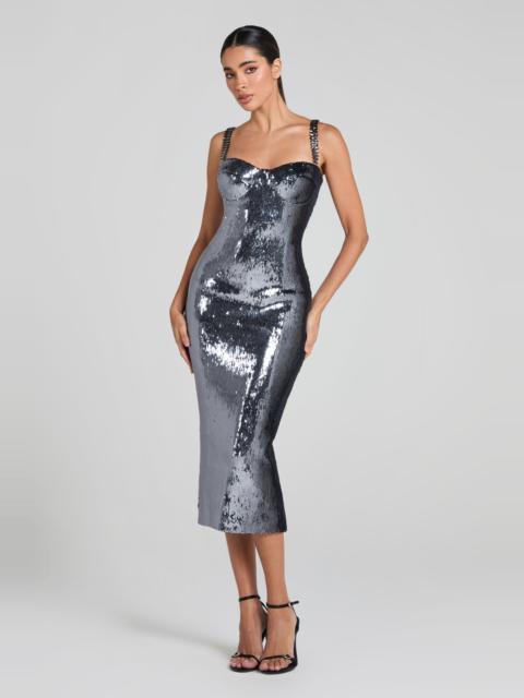 NADINE MERABI Brooke Silver Dress