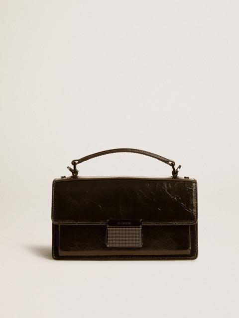 Golden Goose Small Venezia Bag in black metallic leather with black details