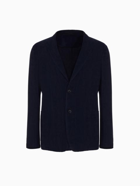 GIORGIO ARMANI Icon single-breasted jacket in cupro