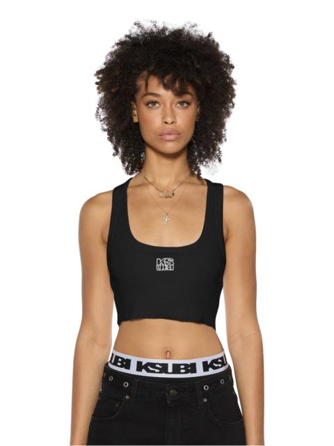 Ksubi STACKED ORIGIN CROP BLACK