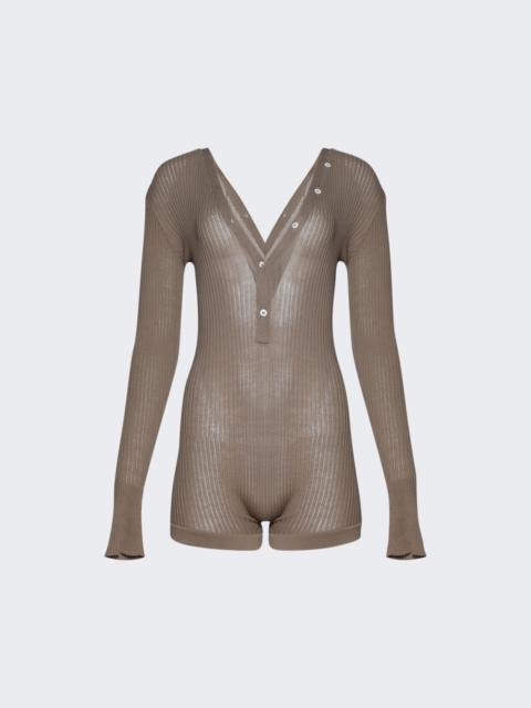 MUGLER Knit Buttoned Bodyshort Mole