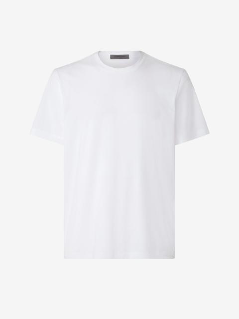 CORNELIANI White crew neck stretch cotton jersey t-shirt
