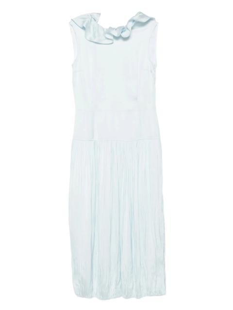 Jil Sander ruffled-neck maxi dress