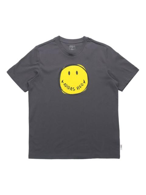 adidas adidas neo Casual Sports Breathable Short Sleeve Gray GP5781