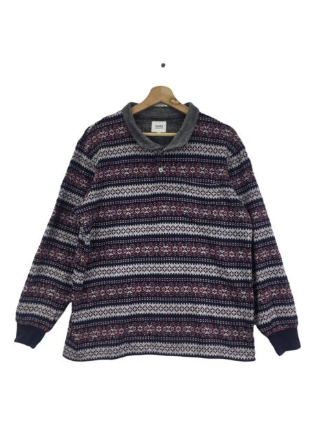 Other Designers Takeo Kikuchi - Vtg TAKEO KIKUCHI JAPAN Striped Henley Shirt Sweatshirt