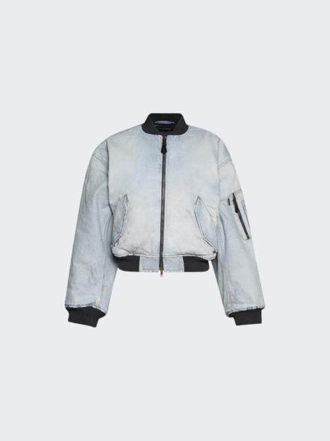 BALENCIAGA Standard Bomber Jacket Dirty Light Blue