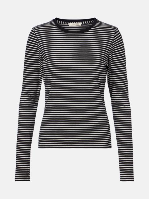 NILI LOTAN Simone striped cotton jersey T-shirt