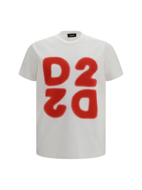 DSQUARED2 Dsquared2 Cotton Printed T-shirt White Men