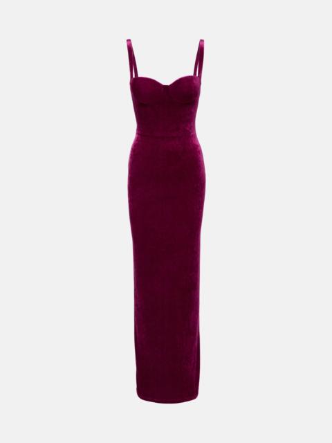 BALENCIAGA Open-back velvet gown