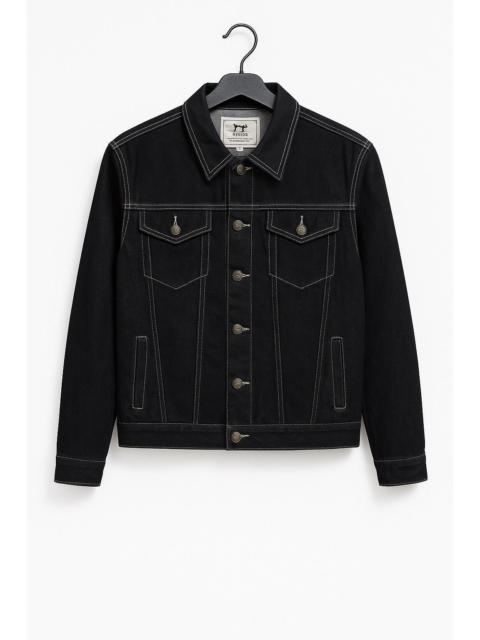 Other Designers Japanese Brand - Vintage indigo Denim Trucker Jacket Western Workwear