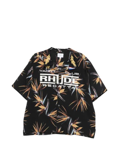 Rhude Rhude Regatta Club Floral-graphic Shirt