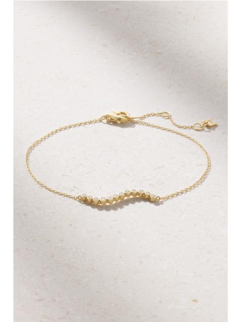 MATEO Wave 14-karat Gold Diamond Bracelet
