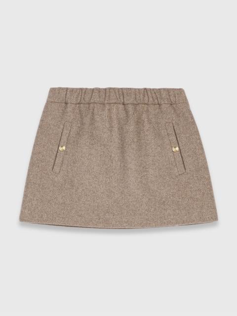 maje Short wool blend skirt
