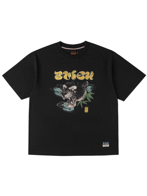 EVISU Leopard Head Printed T-Shirt
