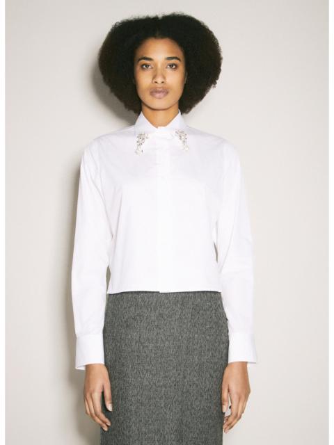 Prada Prada Women Embroidered Poplin Shirt