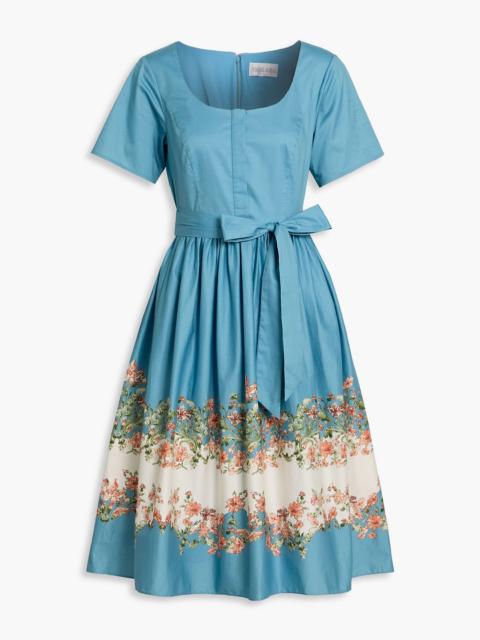 Other Designers Floral-print cotton-blend poplin dress