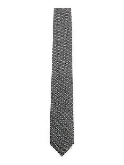 BOSS PURE-SILK TIE WITH MICRO PATTERN
