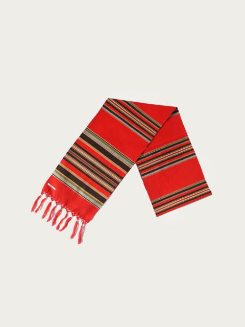 Kapital Fringe Stole (PECOS Stripe) - Red