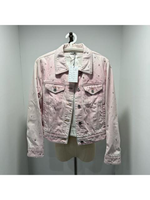 Miu Miu Miu Miu Rhinestone Pink Tie-Dye Denim Jacket
