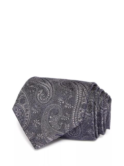 Canali Silk Classic Textured Paisley Tie