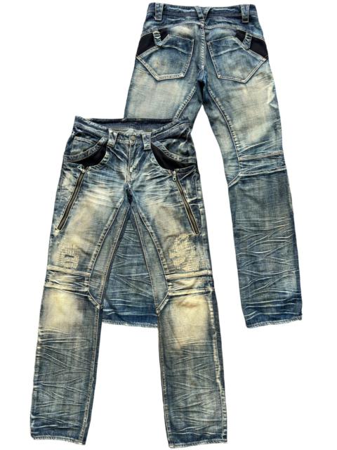 Other Designers PPFM Multipocket Distressed Mudwash Punk Denim Jeans 32x33