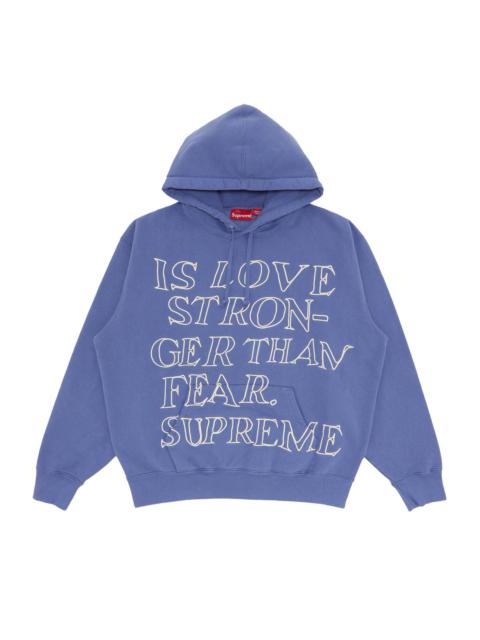 Supreme Supreme Stronger Than Fear Hooded Sweatshirt 'Light Purple'