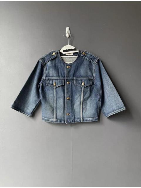 CELINE Celine Gold Button Denim Jacket