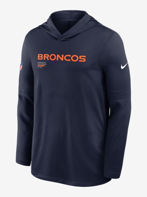 Nike Denver Broncos Pure Fury Sideline Men's Nike Dri-FIT NFL Long-Sleeve Hooded Top