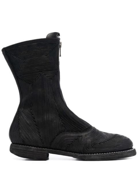 GUIDI 310 Women WZ_RC Woven Front Zip Army Boots