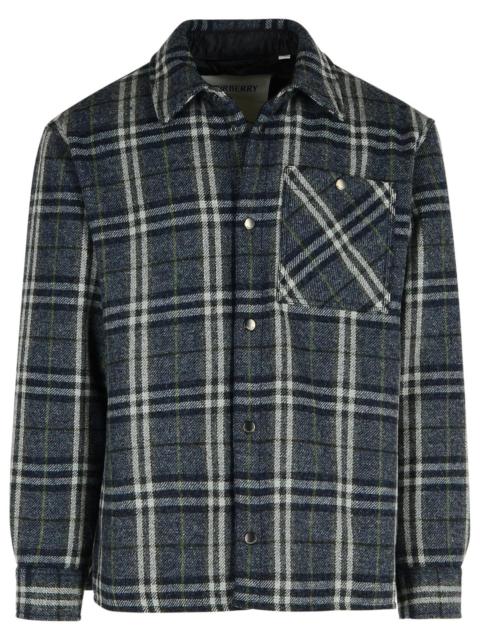 Burberry Burberry Blue Wool Shirt Men