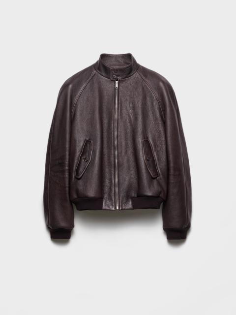 Prada Leather bomber jacket