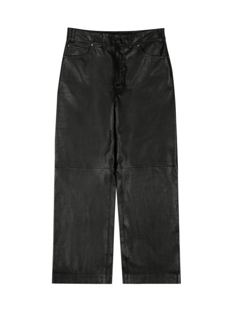 entire studios LEATHER STRAIGHT LEG PANT BLACK