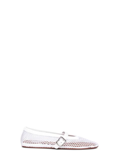 Alaïa White fishnet ballet flats