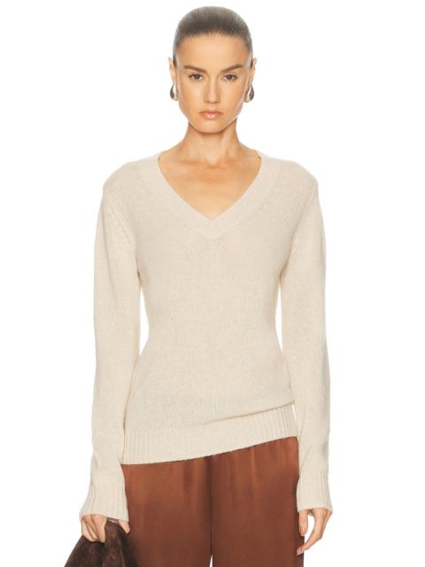 Enza Costa Cashmere V-Neck Sweater