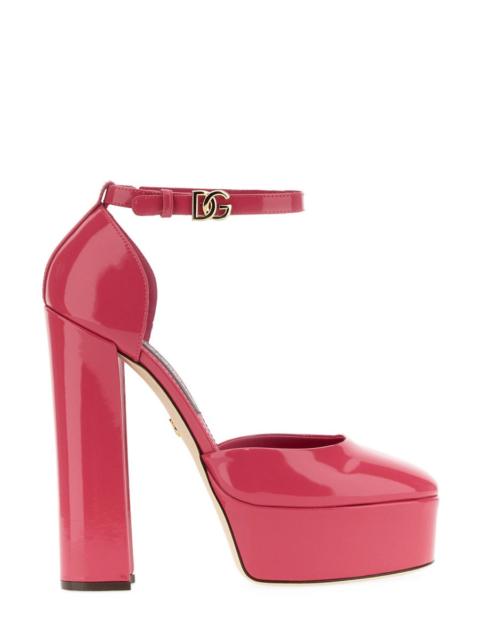 Dolce & Gabbana Dolce & Gabbana Women Glossy Leather Platform Pumps